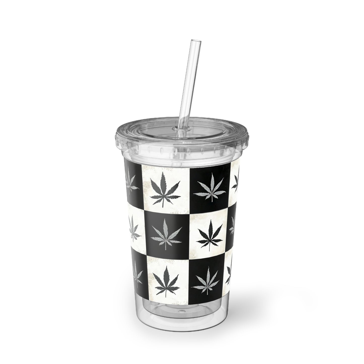 Stylish Reusable Acrylic Cup, Cannabis Drinkware for Parties, Eco-Friendly Travel Cup, Perfect Gift for 420 Celebrations