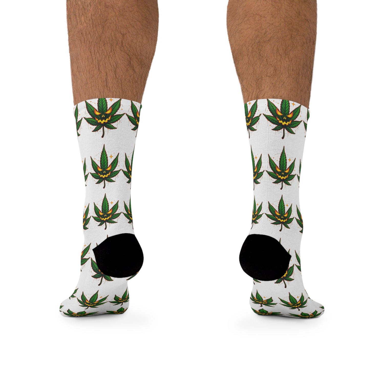 Eco-Friendly Cannabis Socks | Recycled Poly, Gift for Plant Lovers, Sustainable Fashion, Unique Apparel, Green Living
