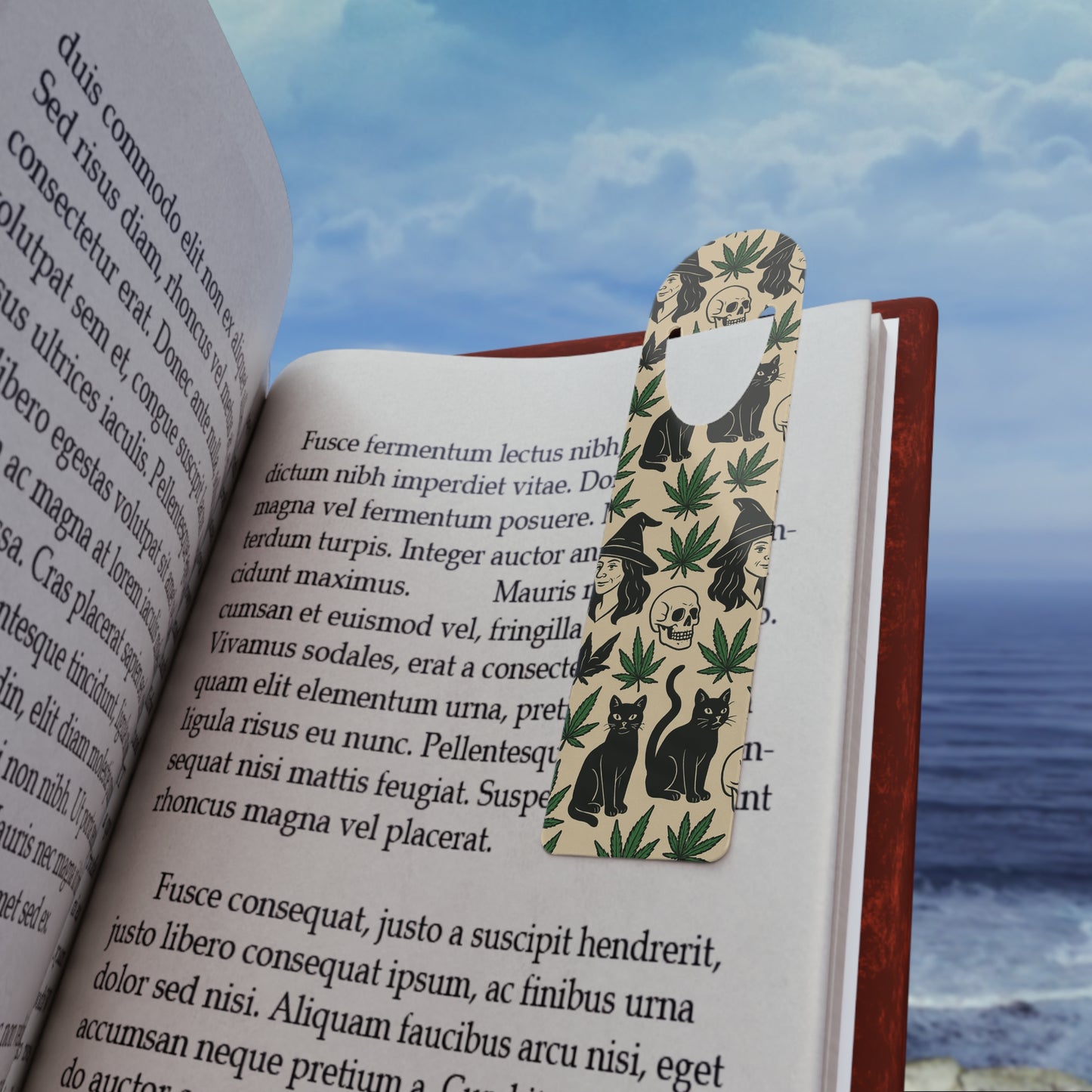 Gothic Cat & Skull Bookmark - Perfect Gift for Book Lovers, Readers, Witchy Vibes, Halloween Decor, Unique Literary Accessory