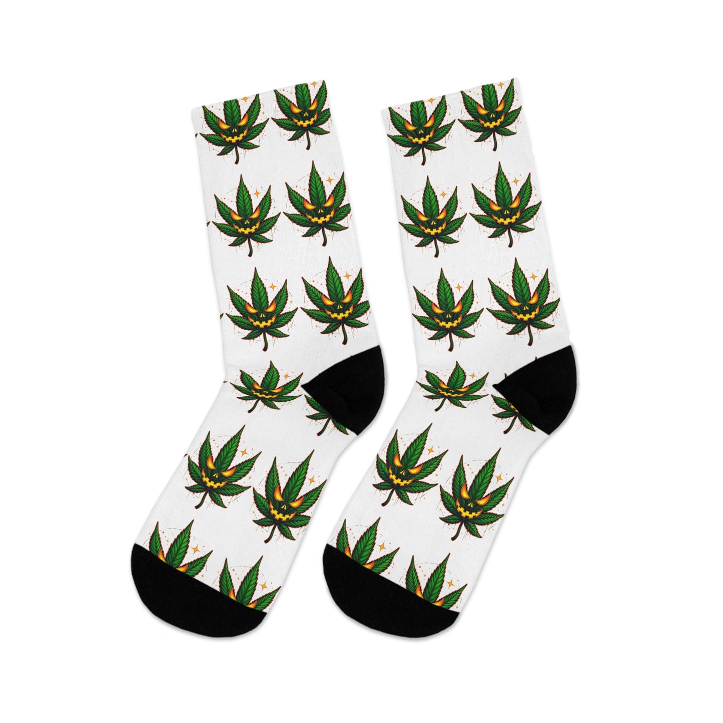 Eco-Friendly Cannabis Socks | Recycled Poly, Gift for Plant Lovers, Sustainable Fashion, Unique Apparel, Green Living