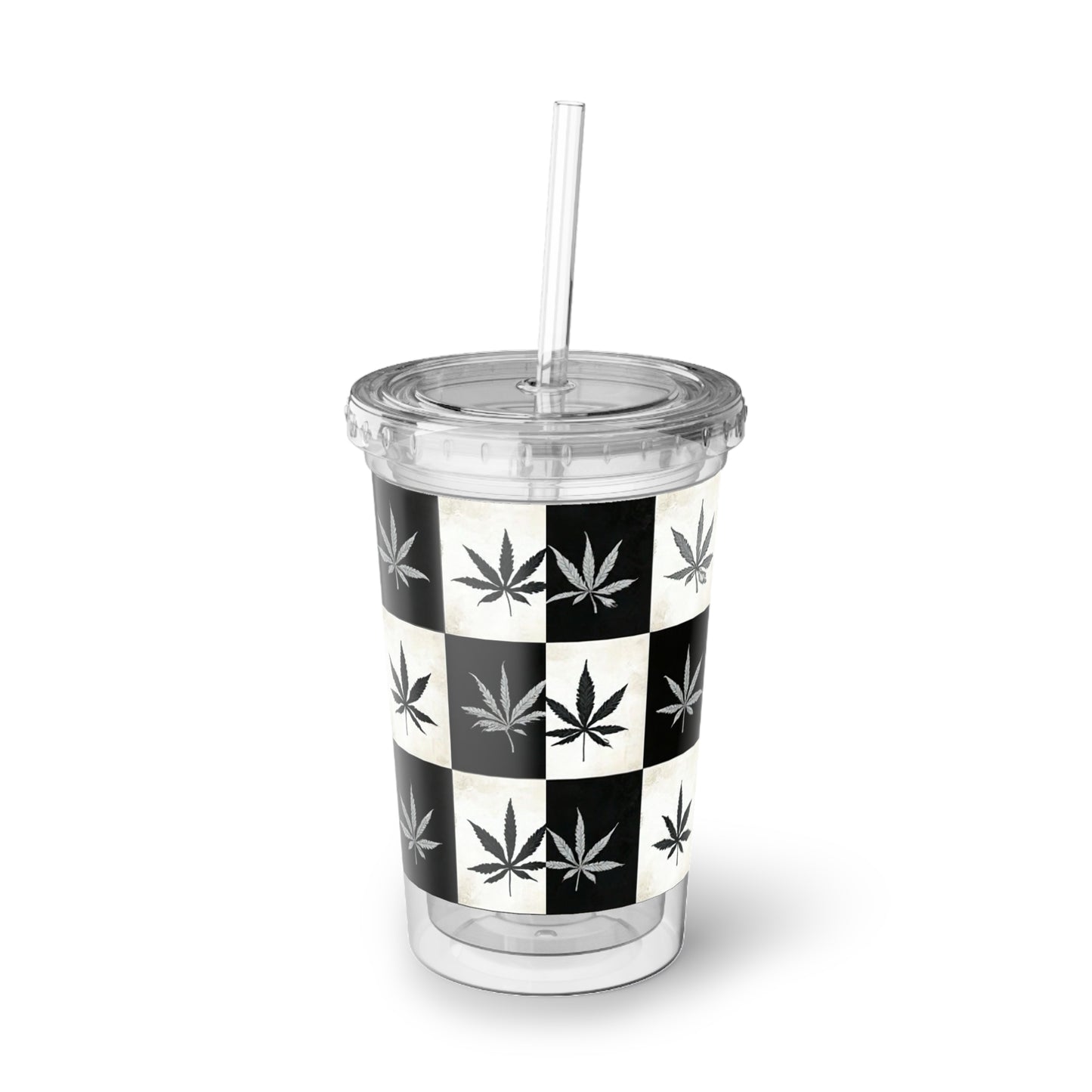 Stylish Reusable Acrylic Cup, Cannabis Drinkware for Parties, Eco-Friendly Travel Cup, Perfect Gift for 420 Celebrations