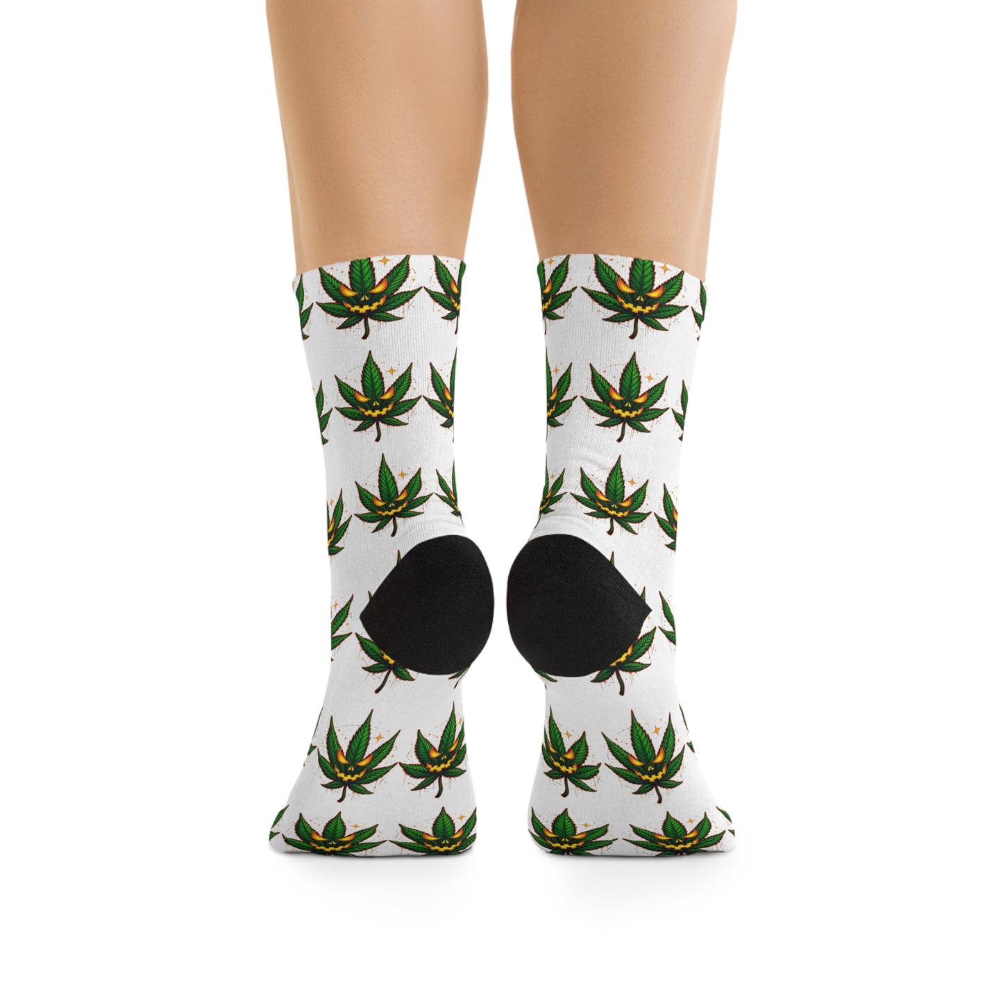 Eco-Friendly Cannabis Socks | Recycled Poly, Gift for Plant Lovers, Sustainable Fashion, Unique Apparel, Green Living